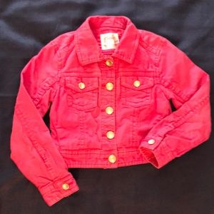 Justice stretch jeans jacket girls size 6-7